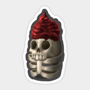 Skeleton cupcake Sticker